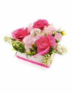 Box Valentin en rose – Depot Des Fleurs, Montreal PQ