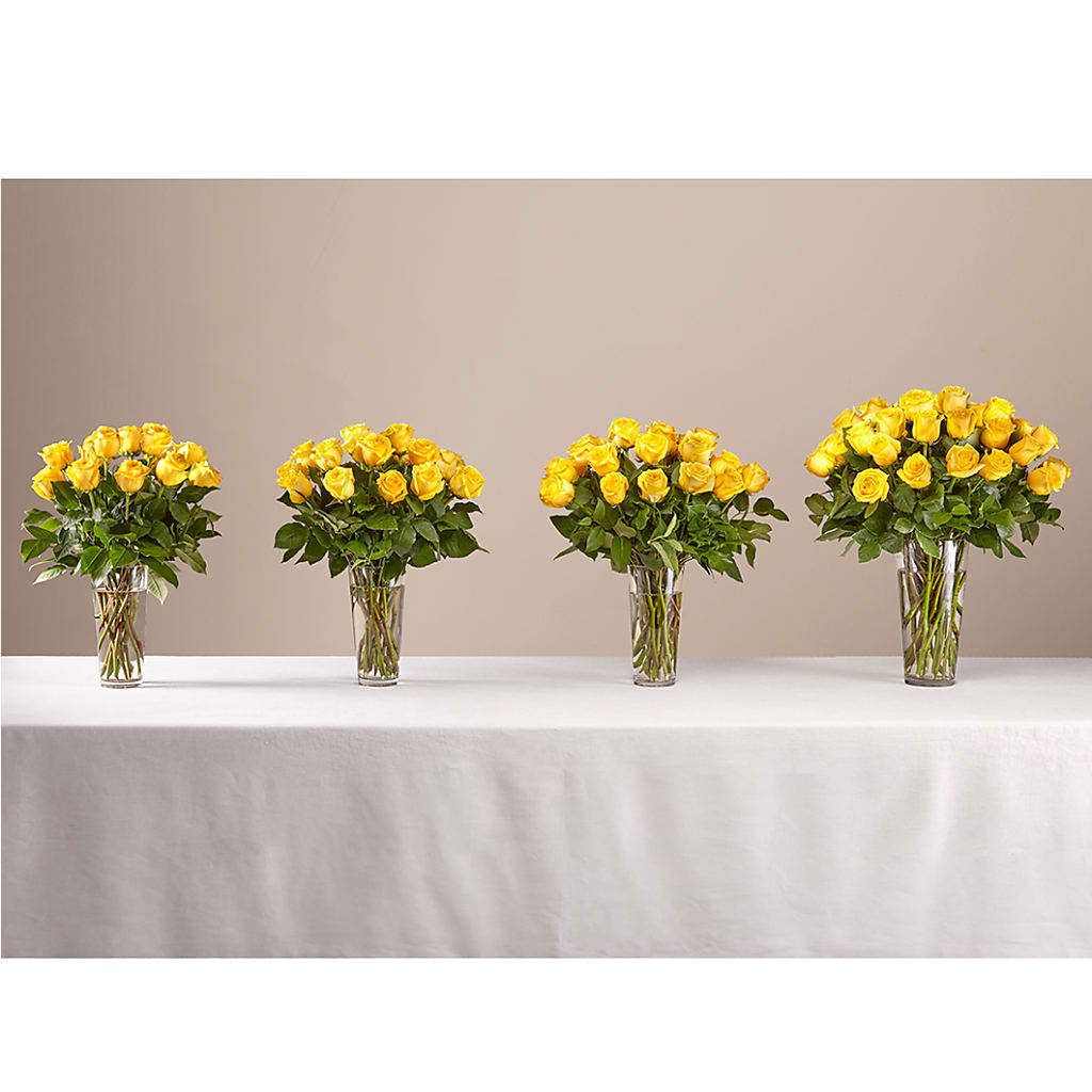 Long Stem Yellow Rose Bouquet – Depot Des Fleurs, Montreal PQ