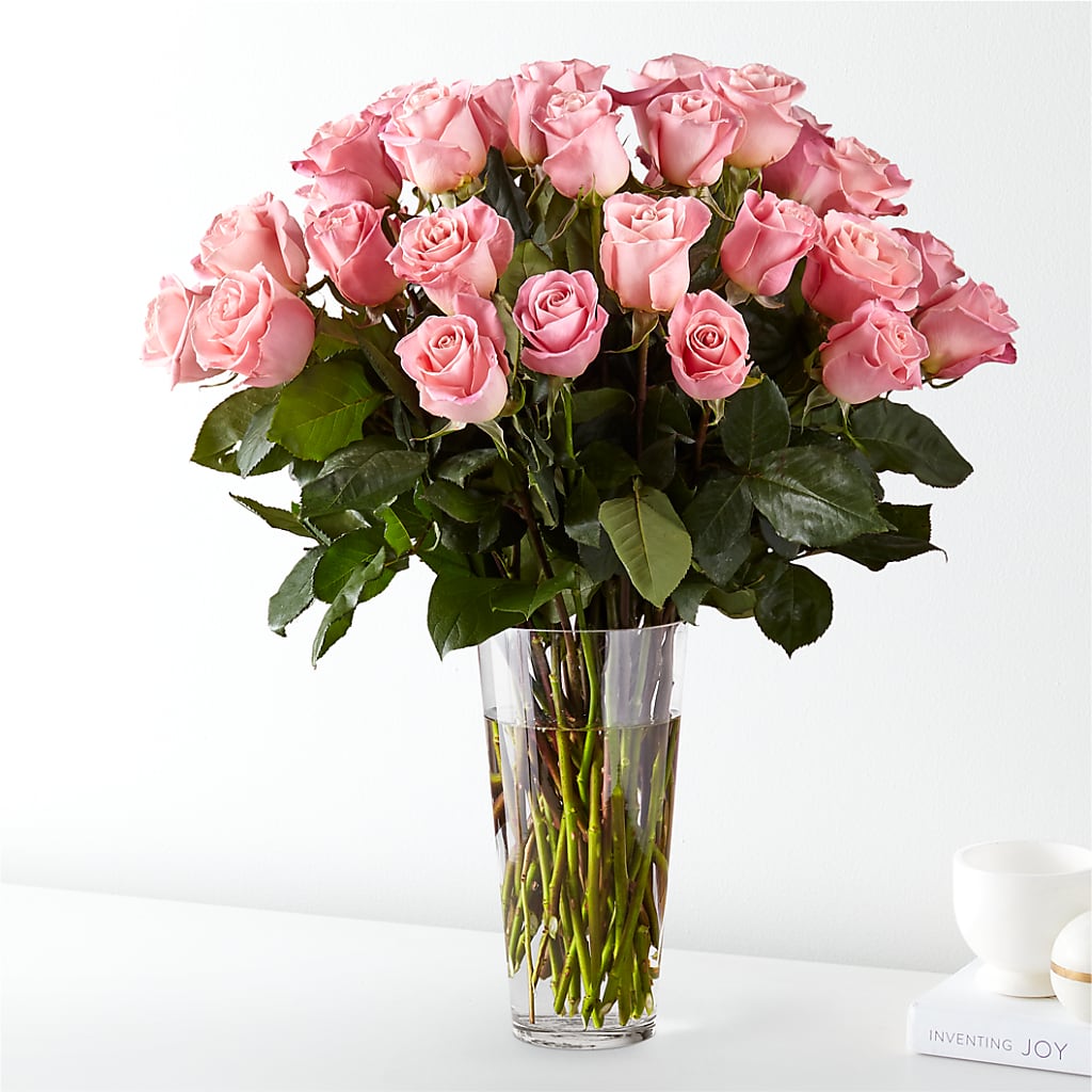 Long Stem Pink Rose Bouquet – Depot Des Fleurs, Montreal PQ
