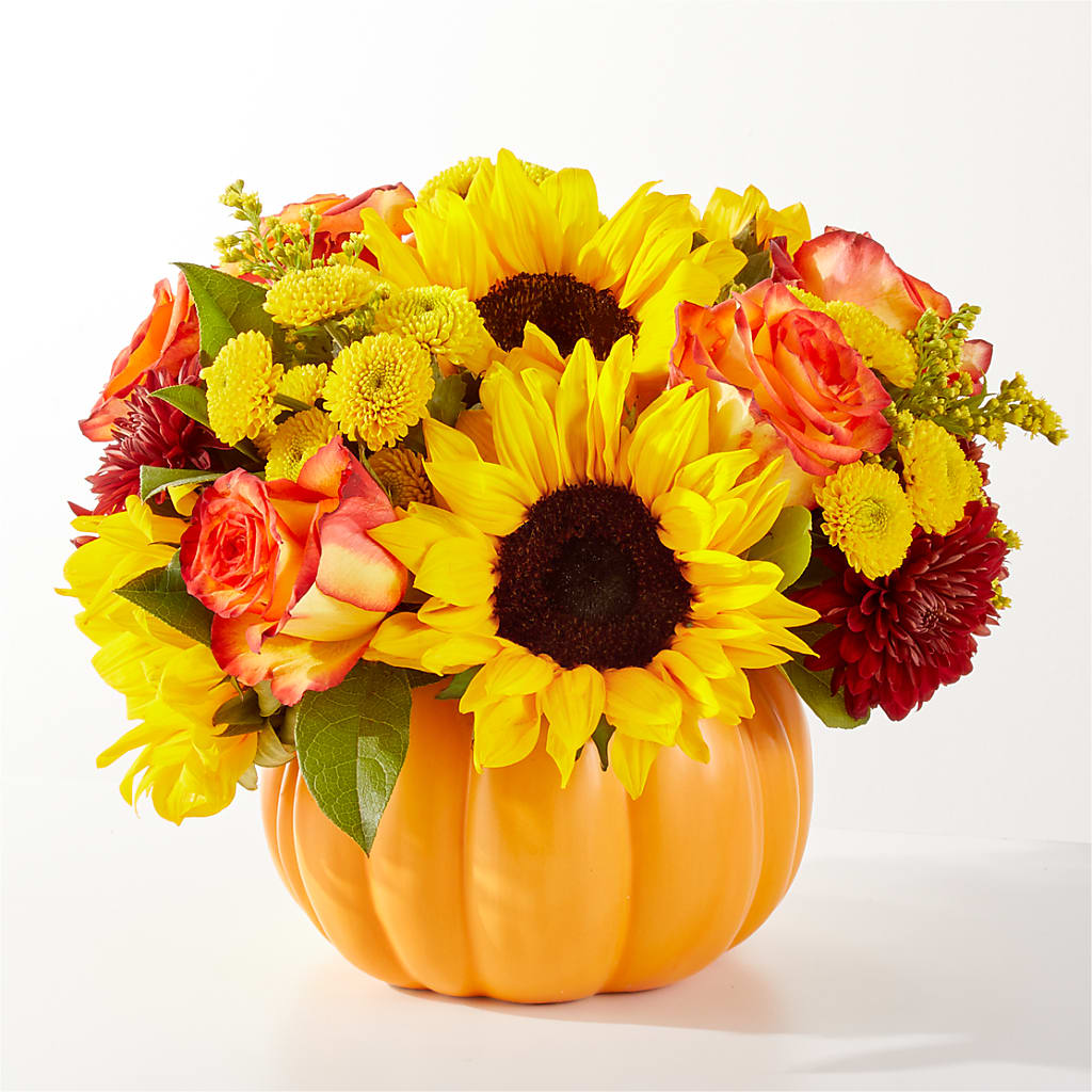 Golden Gourd Pumpkin Bouquet – Depot Des Fleurs, Montreal PQ
