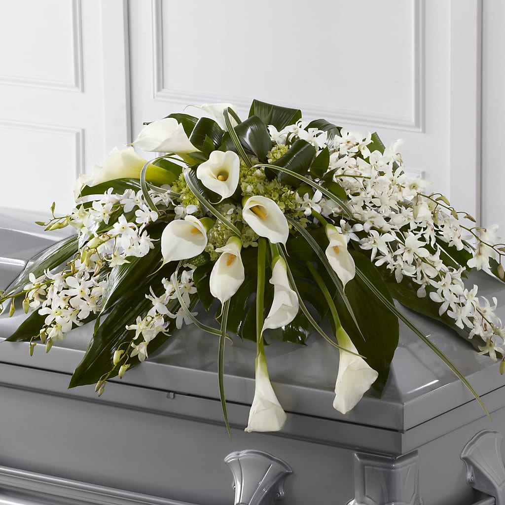 Angel Wings Casket Spray – Depot Des Fleurs, Montreal PQ
