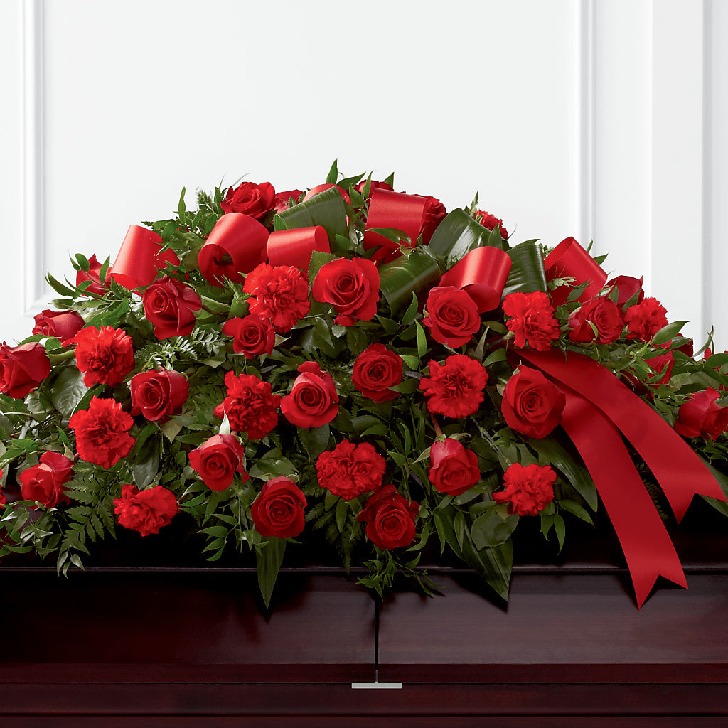 Tribute of Life Casket Spray – Depot Des Fleurs, Montreal PQ