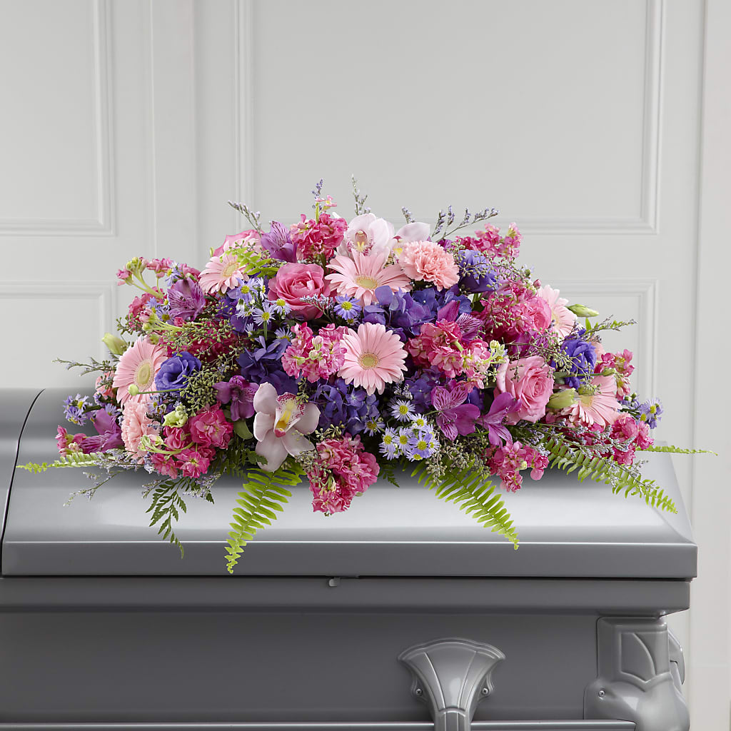 Glorious Garden Casket Spray – Depot Des Fleurs, Montreal PQ