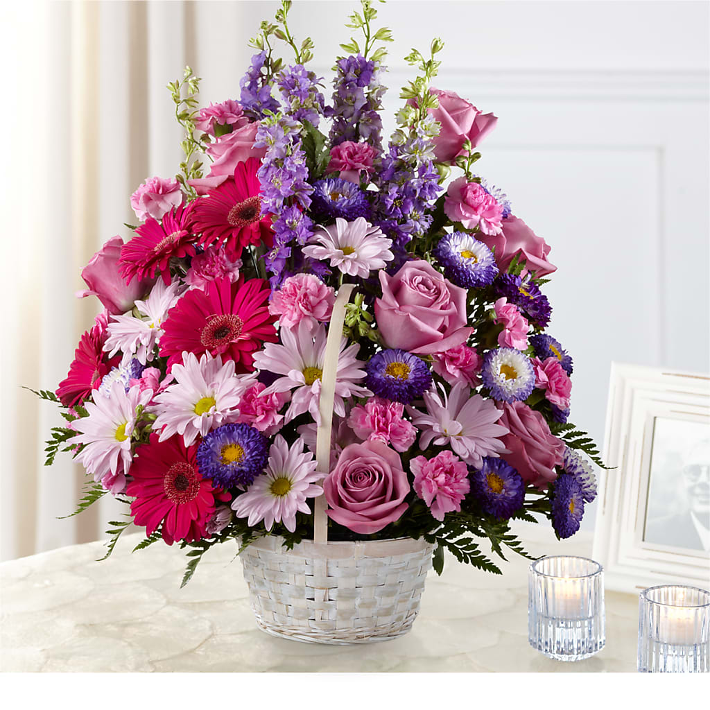 Pastel Peace Basket – Depot Des Fleurs, Montreal PQ