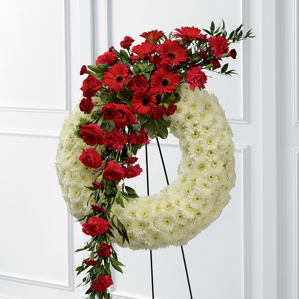 Graceful Tribute Wreath – Depot Des Fleurs, Montreal PQ