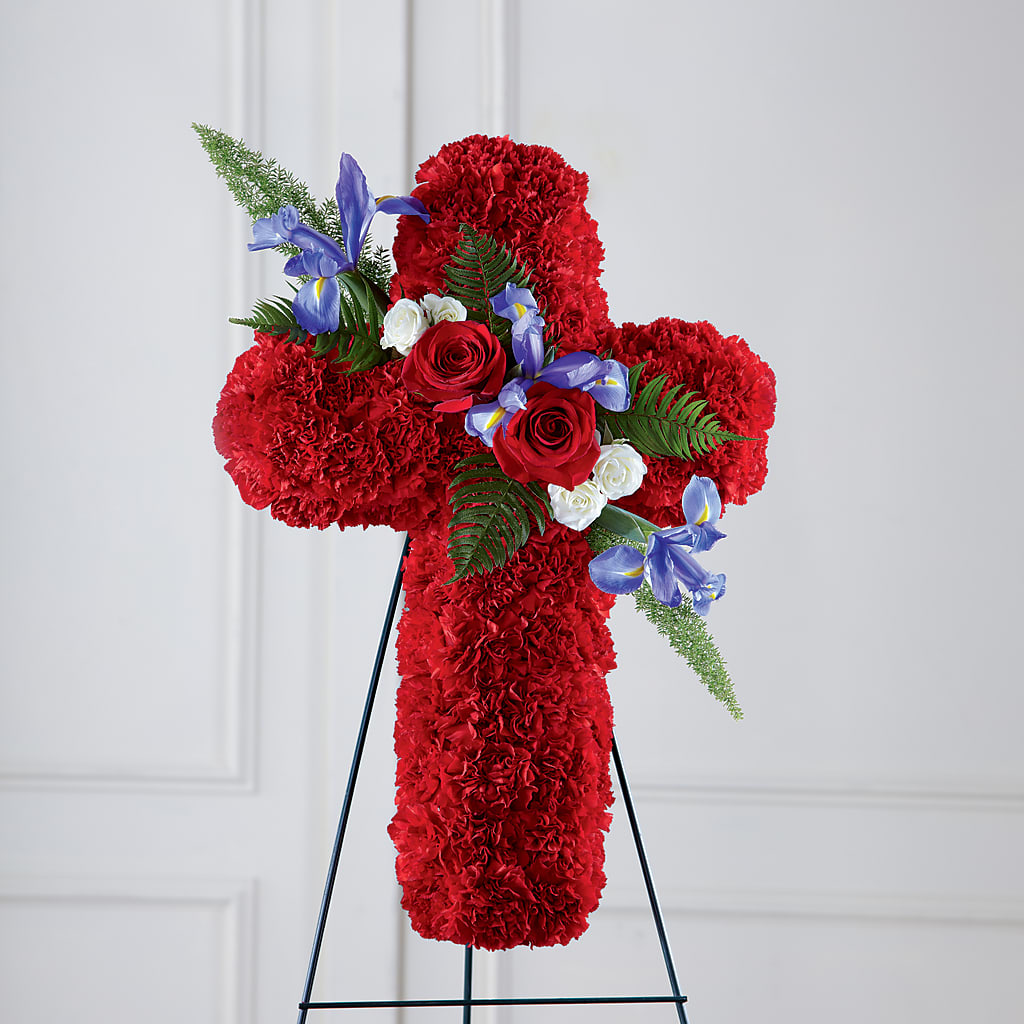 Faithful Hero Floral Cross – Depot Des Fleurs, Montreal PQ