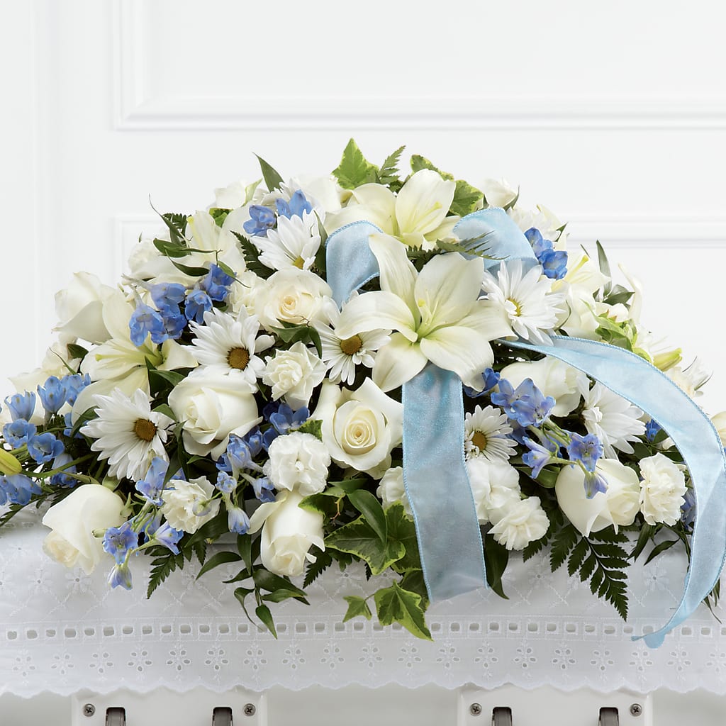Tender Treasure Casket Spray – Depot Des Fleurs, Montreal PQ