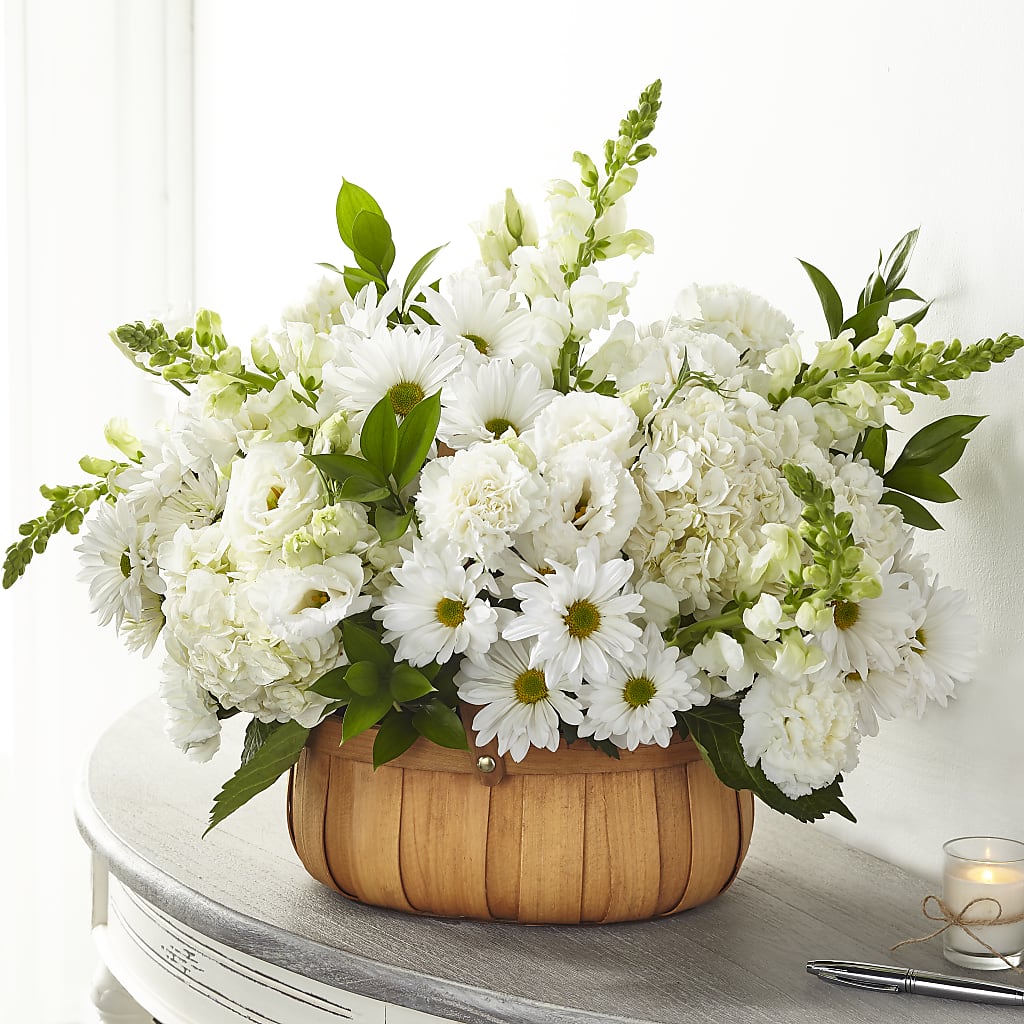 Pure Ivory Basket – Depot Des Fleurs, Montreal PQ