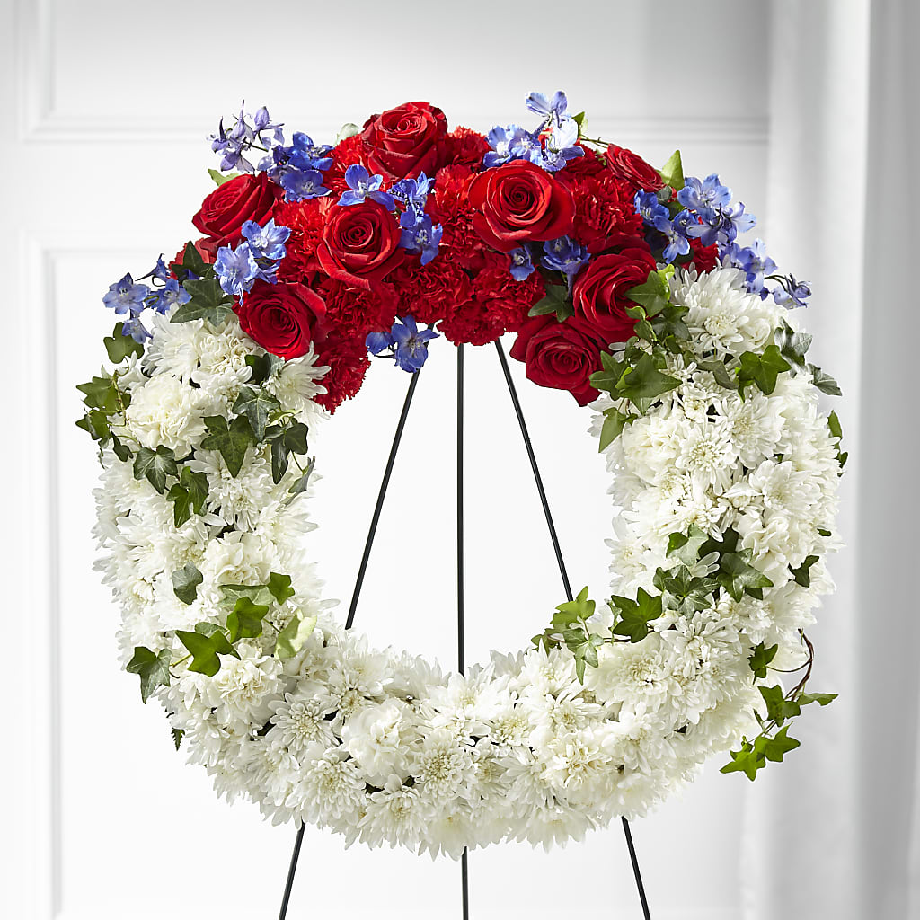 Patriotic Passion Wreath – Depot Des Fleurs, Montreal PQ