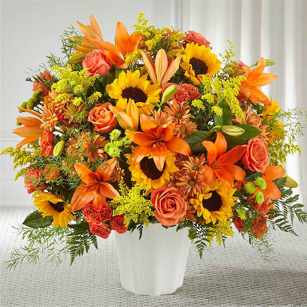 Harvest Thoughts Floor Basket – Depot Des Fleurs, Montreal PQ