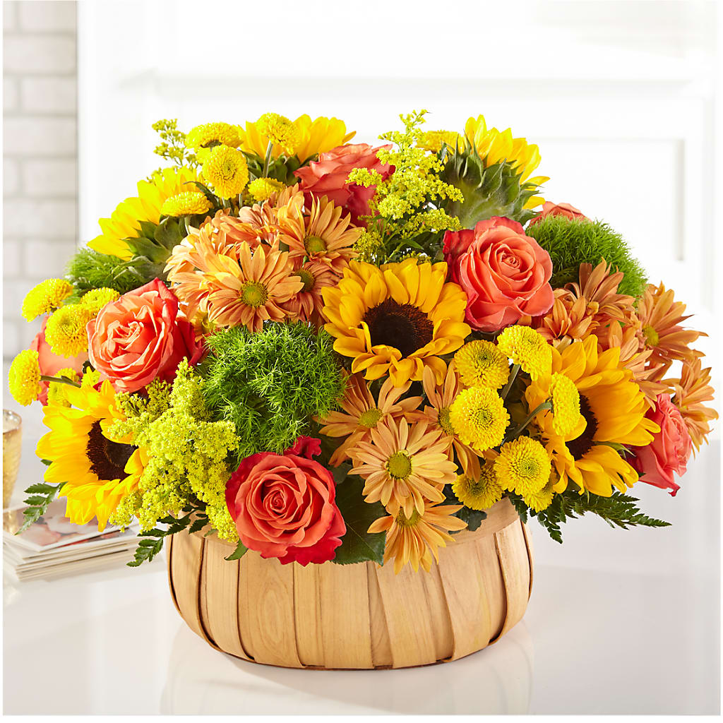 Harvest Sunflower Basket – Depot Des Fleurs, Montreal PQ