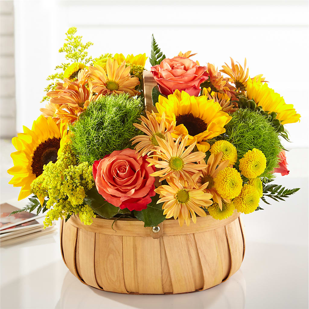 Harvest Sunflower Basket – Depot Des Fleurs, Montreal PQ