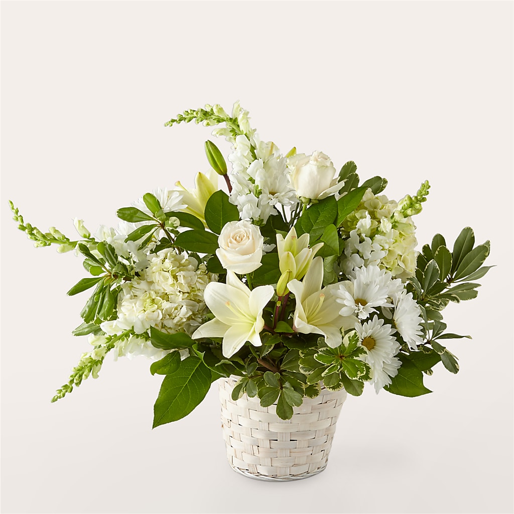 Ivory Elegance Floral Basket – Depot Des Fleurs, Montreal PQ