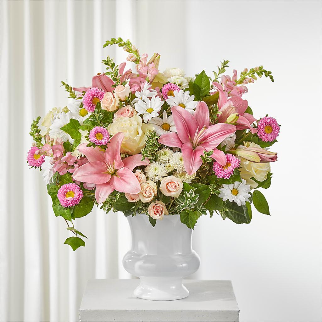 Empathetic Blooms Urn Arrangement – Depot Des Fleurs, Montreal PQ