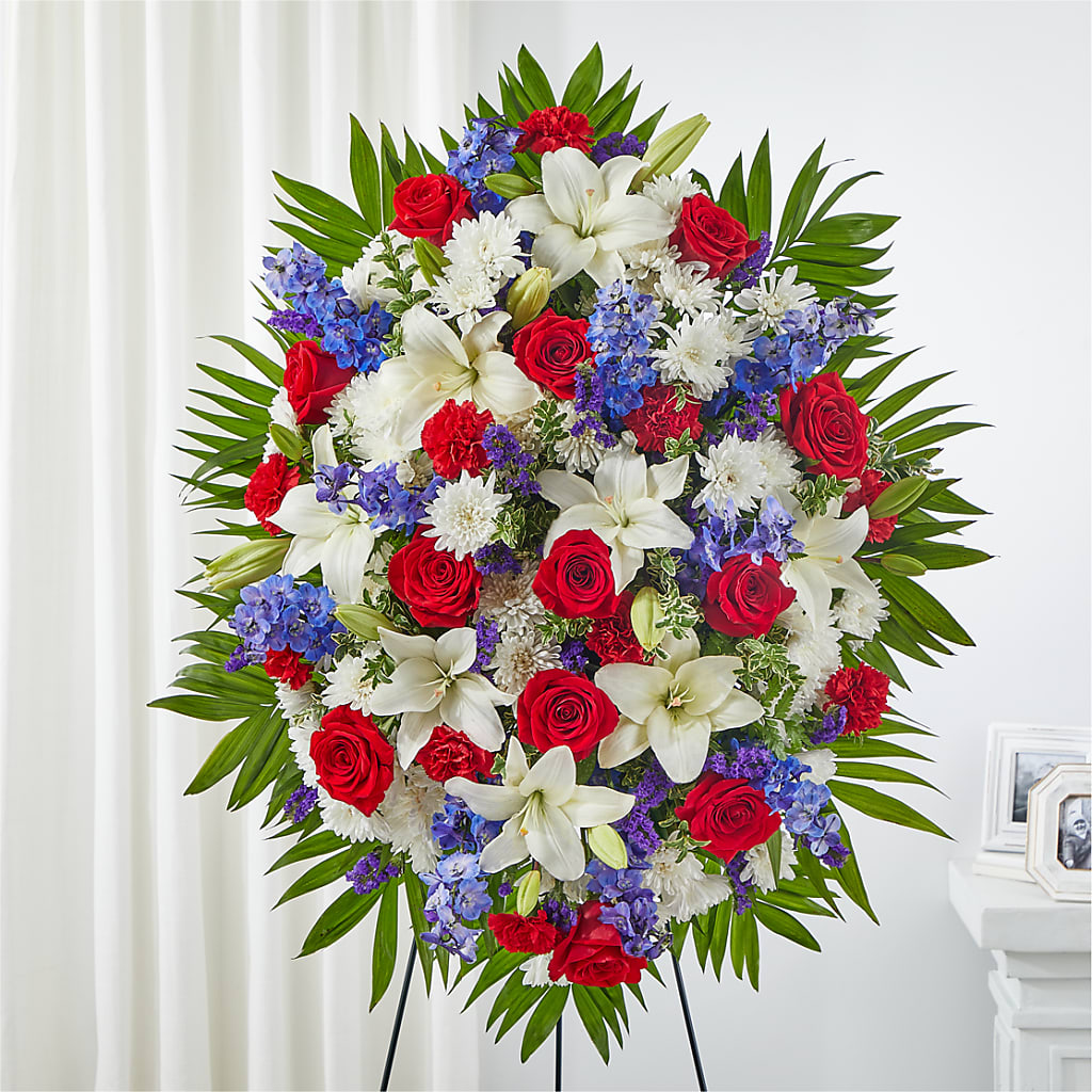 Cherished Service Standing Spray – Depot Des Fleurs, Montreal PQ