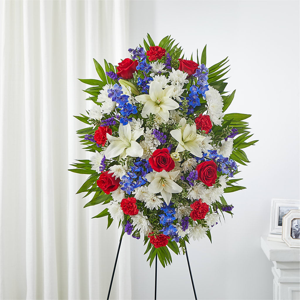 Cherished Service Standing Spray – Depot Des Fleurs, Montreal PQ