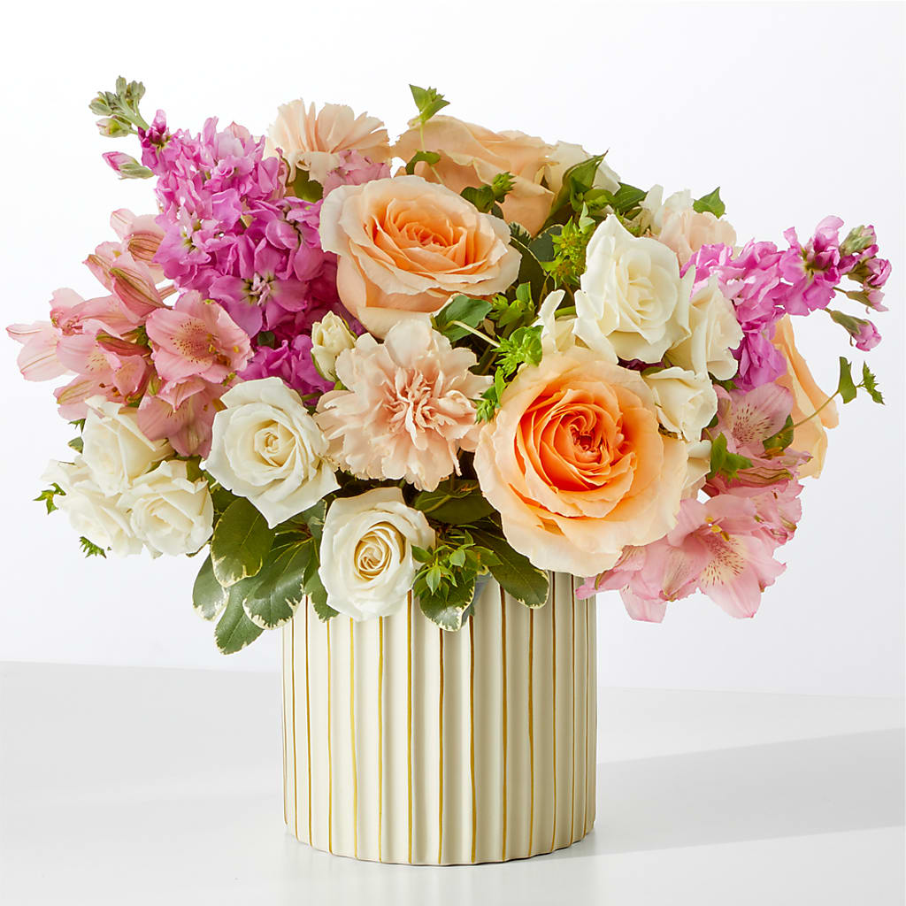 Paradise Bouquet with Ivory Vase – Depot Des Fleurs, Montreal PQ