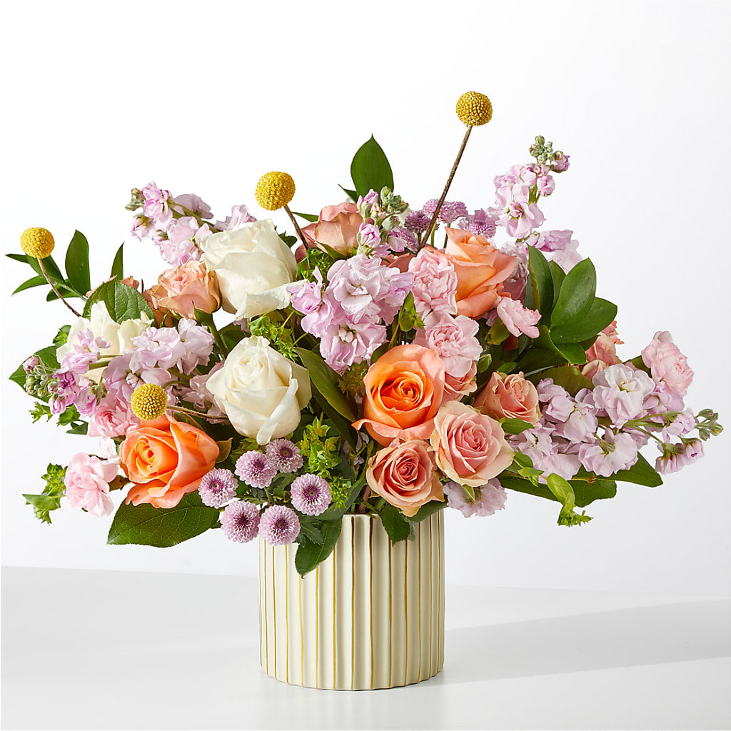 French Market Bouquet with Ivory Vase – Depot Des Fleurs, Montreal PQ