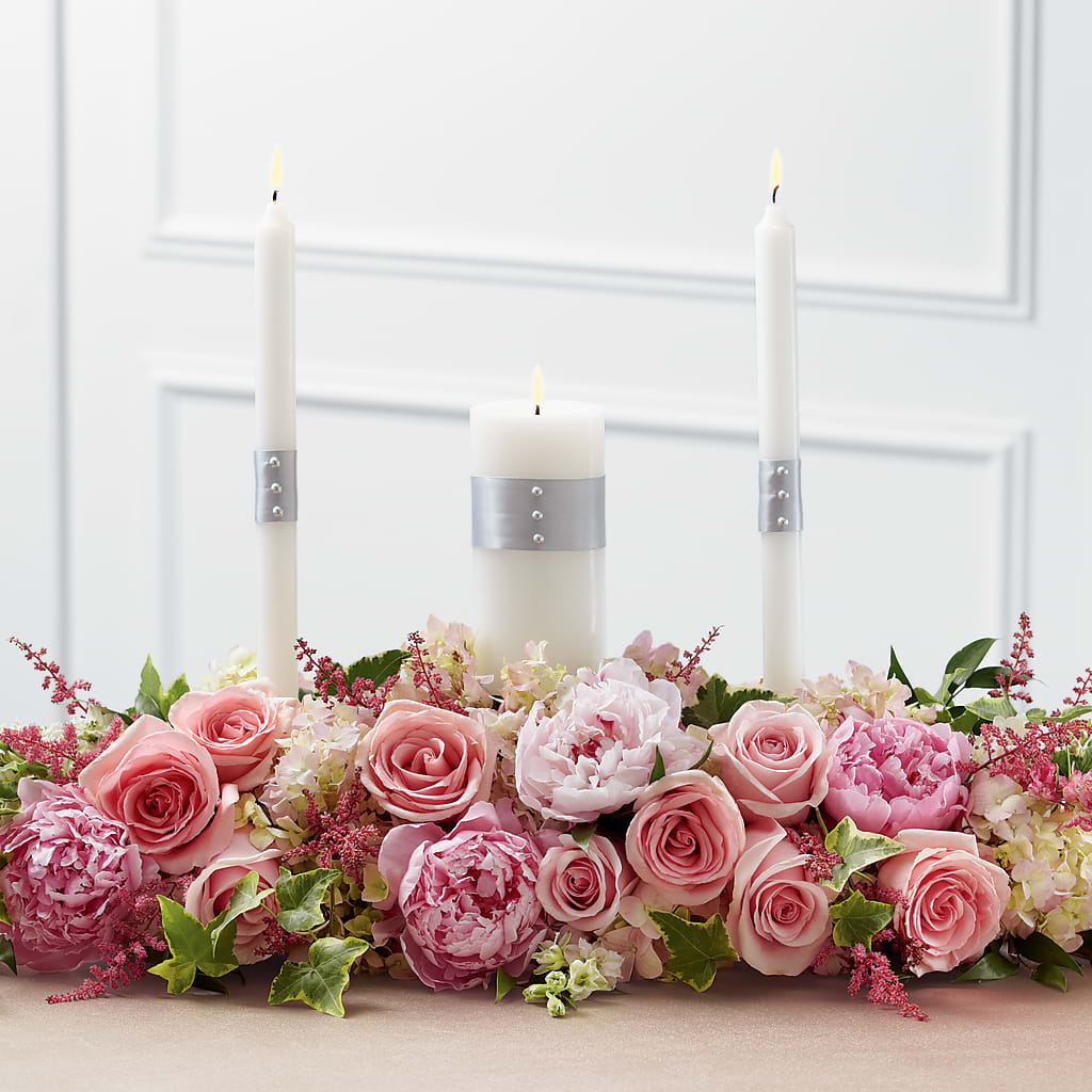 Worldwide Romance Unity Candle Arrangement – Depot Des Fleurs, Montreal PQ