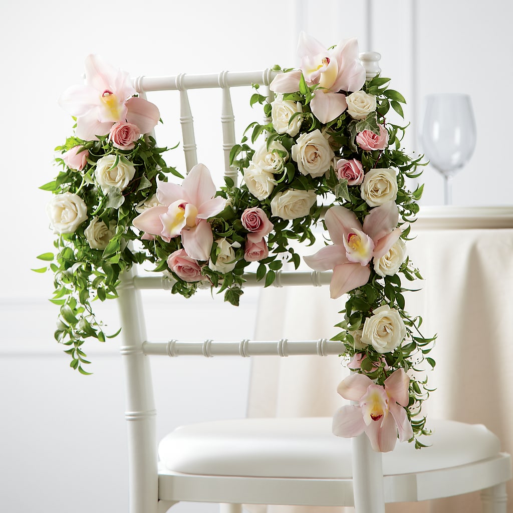 Orchid Rose Chair Décor – Depot Des Fleurs, Montreal PQ