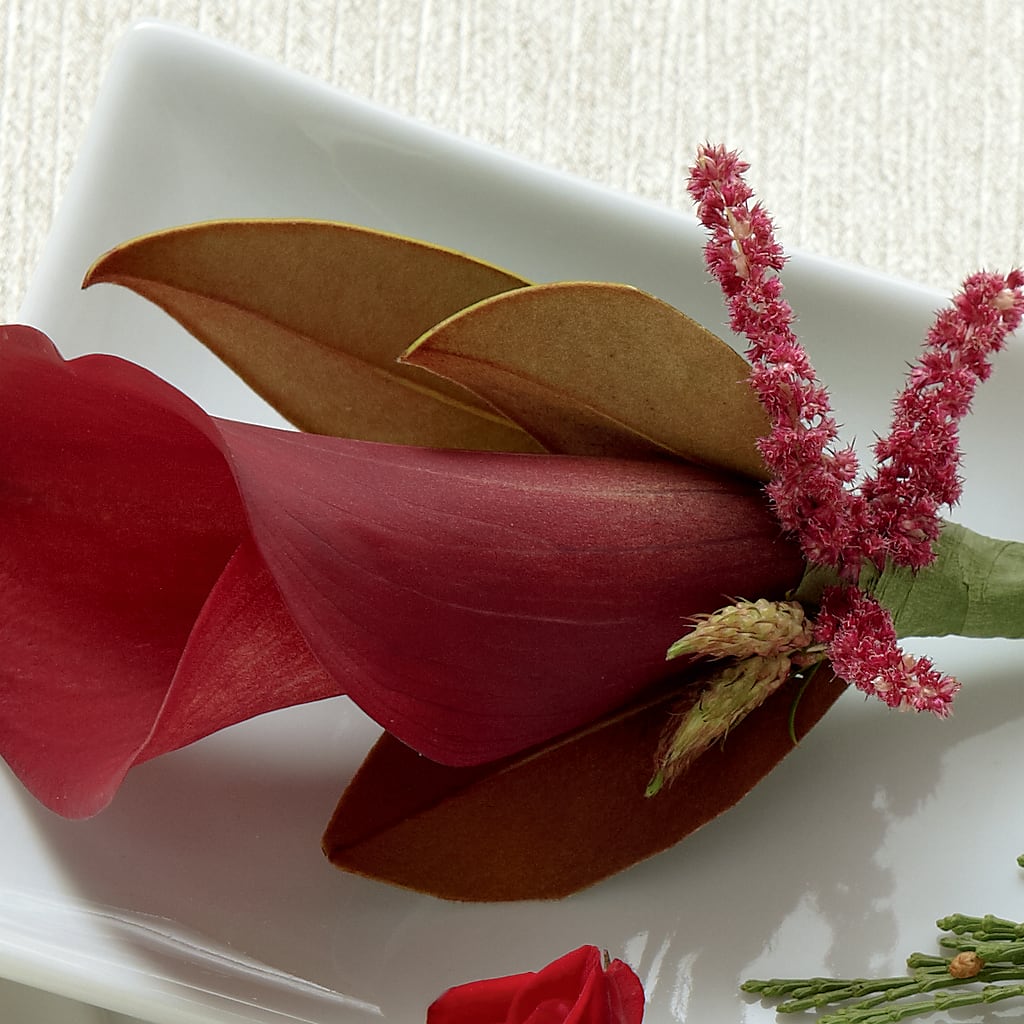 Red Calla Boutonniere – Depot Des Fleurs, Montreal PQ