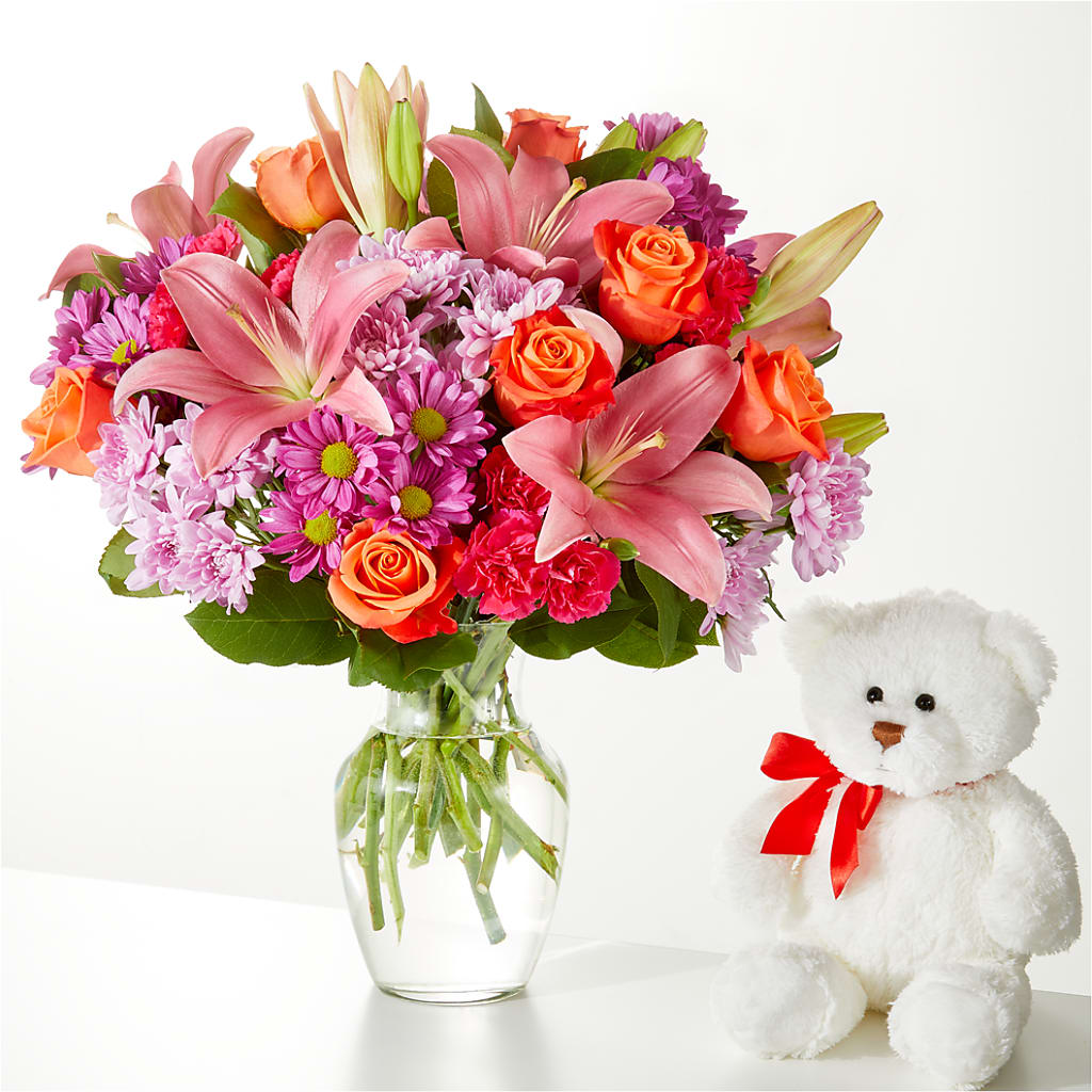 One and Only Bouquet and Bear Bundle –  Depot Des Fleurs, Montreal PQ