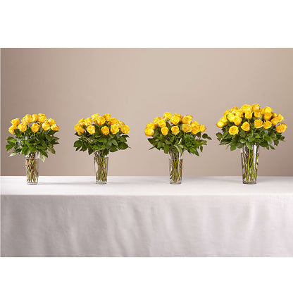 Long Stem Yellow Rose Bouquet –  Depot Des Fleurs, Montreal PQ