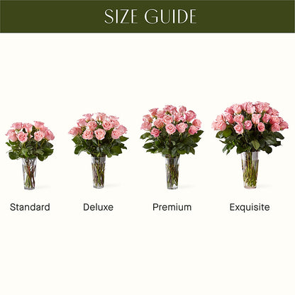 Long Stem Pink Rose Bouquet –  Depot Des Fleurs, Montreal PQ