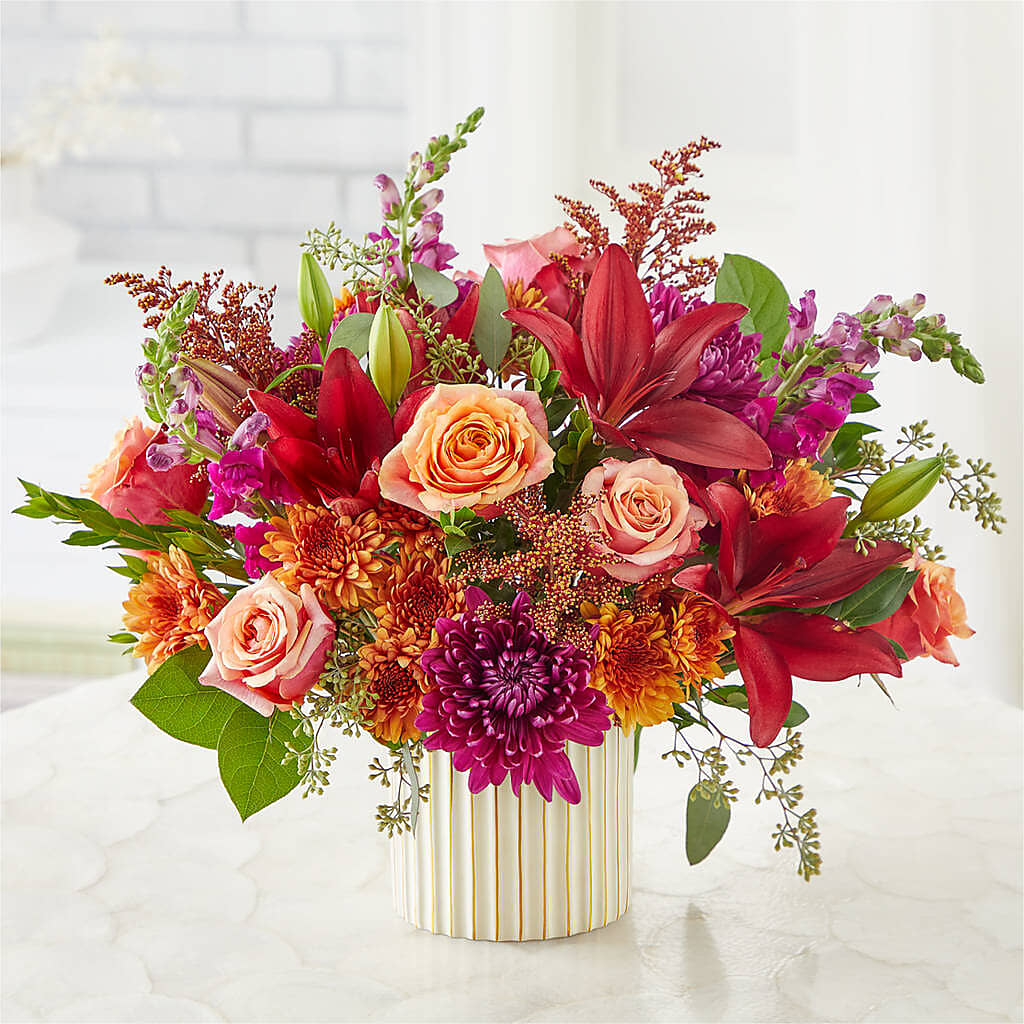 Burgundy Landscape Bouquet –  Depot Des Fleurs, Montreal PQ