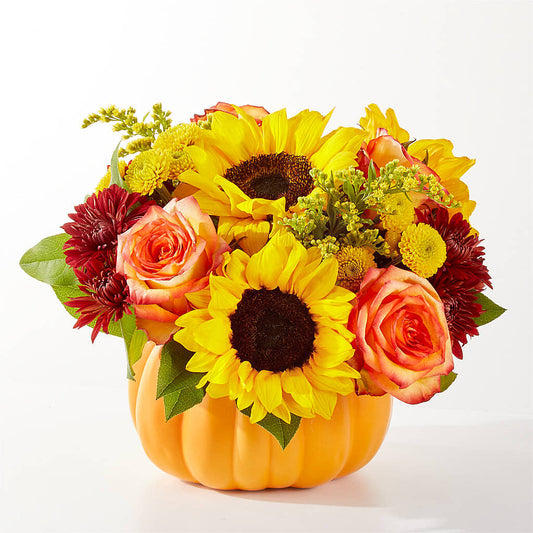 Golden Gourd Pumpkin Bouquet –  Depot Des Fleurs, Montreal PQ