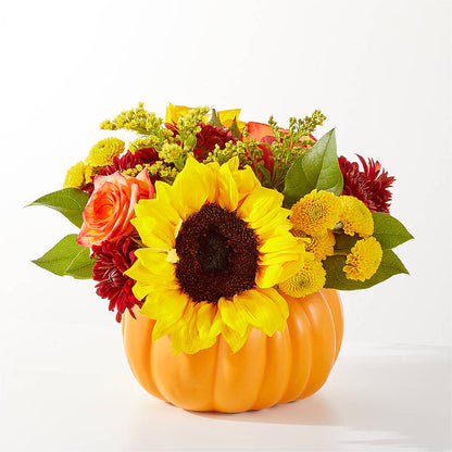 Golden Gourd Pumpkin Bouquet –  Depot Des Fleurs, Montreal PQ