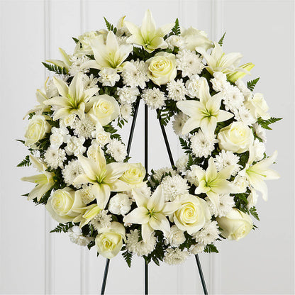 Treasured Tribute Wreath –  Depot Des Fleurs, Montreal PQ