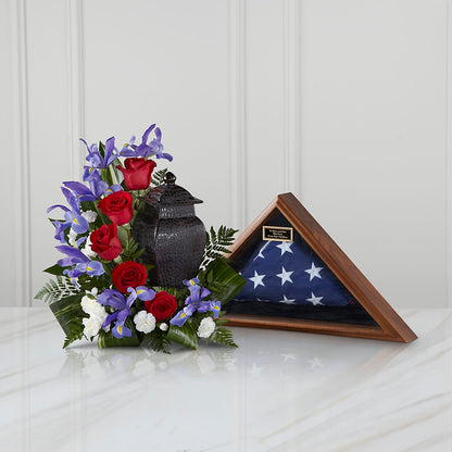 Patriotic Tribute Arrangement –  Depot Des Fleurs, Montreal PQ