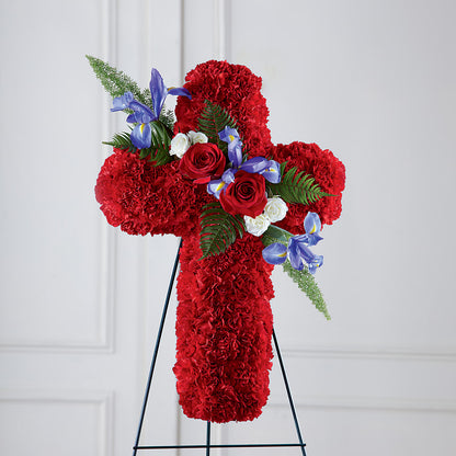 Faithful Hero Floral Cross –  Depot Des Fleurs, Montreal PQ
