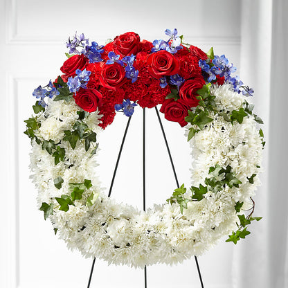Patriotic Passion Wreath –  Depot Des Fleurs, Montreal PQ