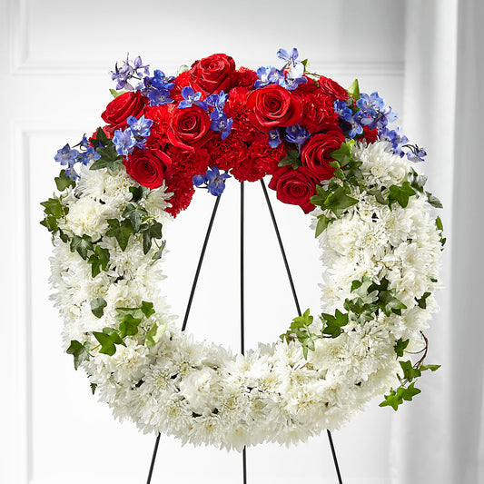Patriotic Passion Wreath –  Depot Des Fleurs, Montreal PQ
