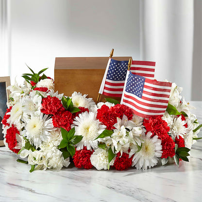 Spirit of Patriotism Cremation Adornment –  Depot Des Fleurs, Montreal PQ