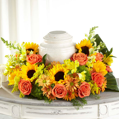 Faithful Sunflower Cremation Adornment –  Depot Des Fleurs, Montreal PQ