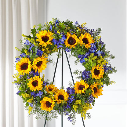 Bright Rays Wreath –  Depot Des Fleurs, Montreal PQ
