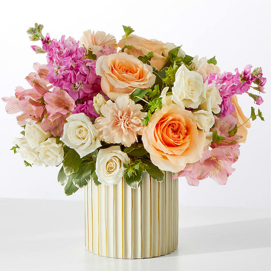 Paradise Bouquet with Ivory Vase –  Depot Des Fleurs, Montreal PQ