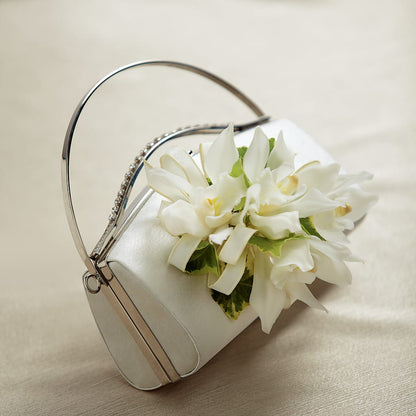 White Purse Decor –  Depot Des Fleurs, Montreal PQ